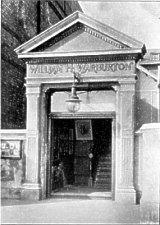 Entrance to Warburton's Photographic studio